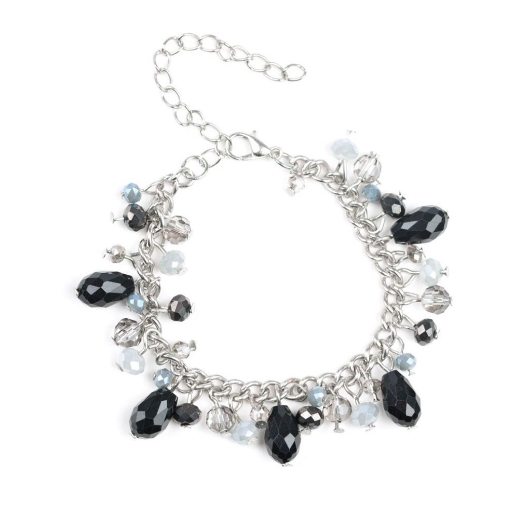 Catwalk Crawl Black Silver Bracelet